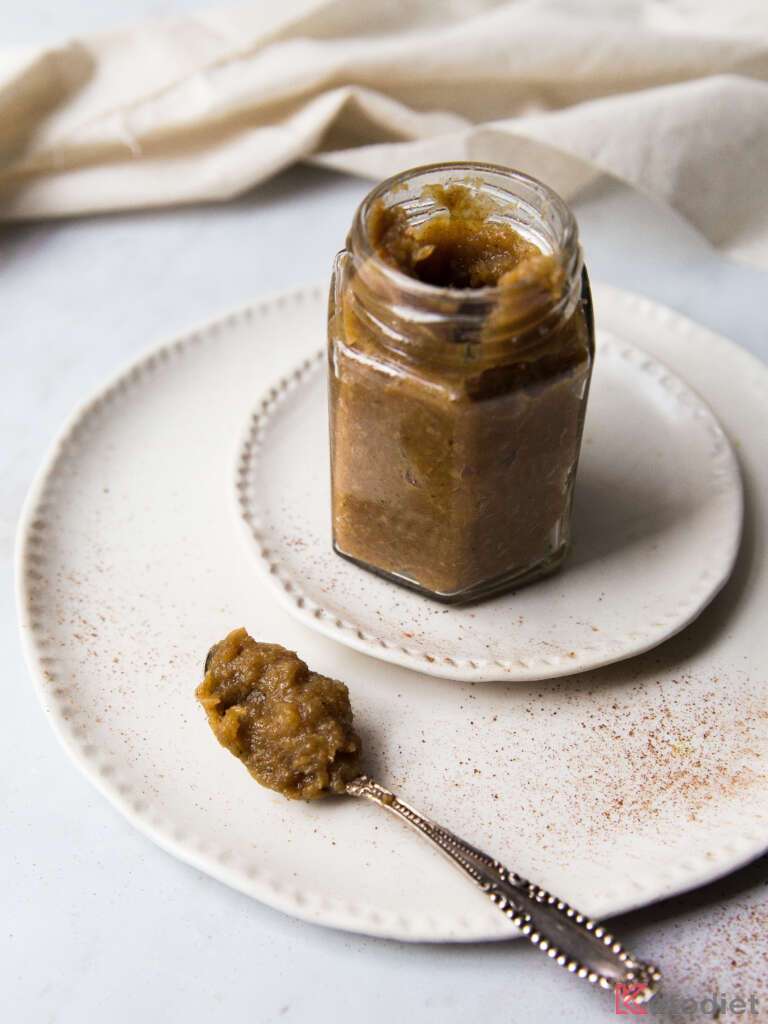 Cooked "Apple" Butter made from zucchini in a jar.