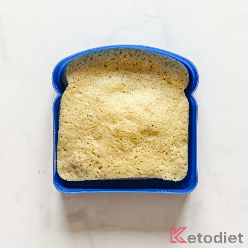 Cooked keto bread.