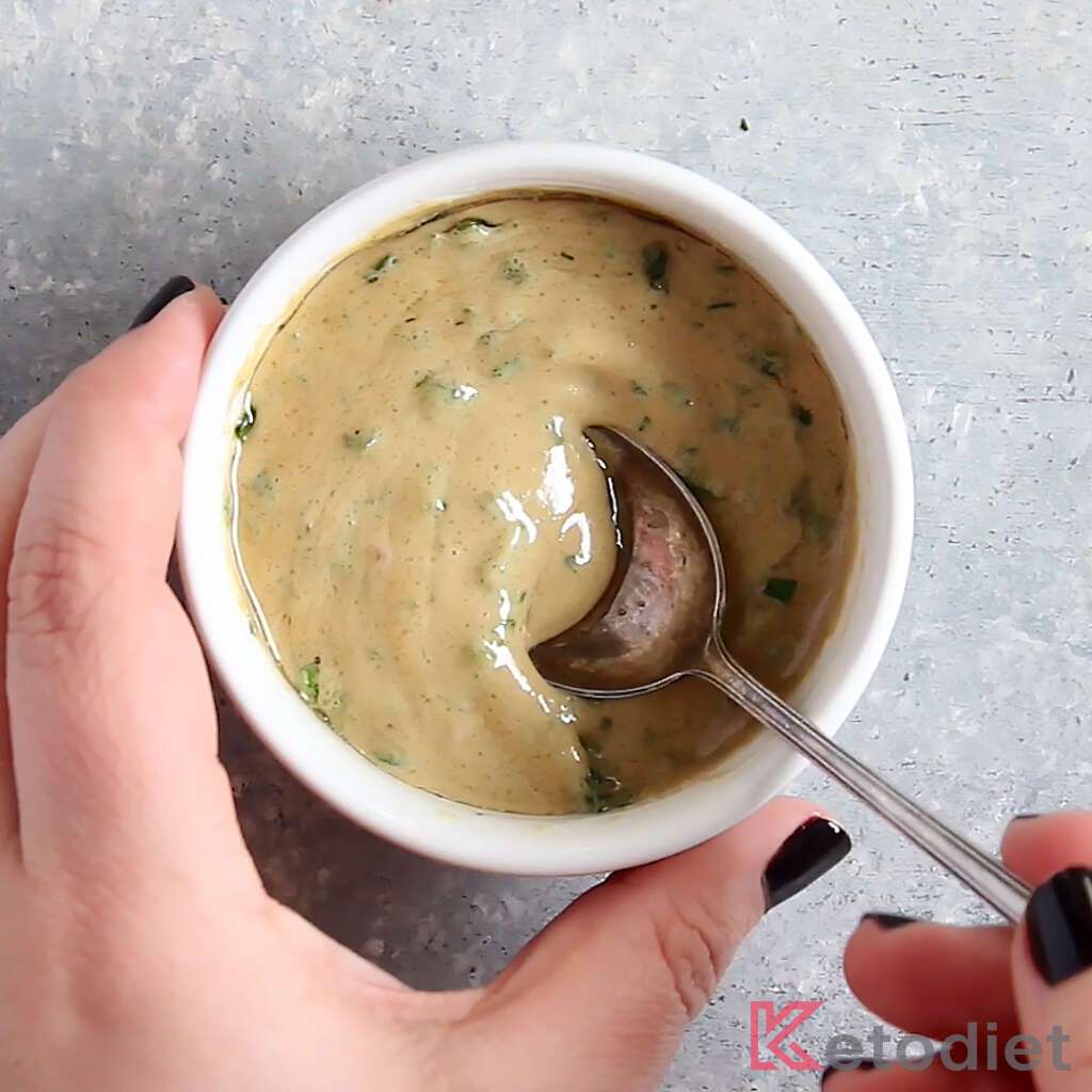 Sugar-free sweet mustard glaze.