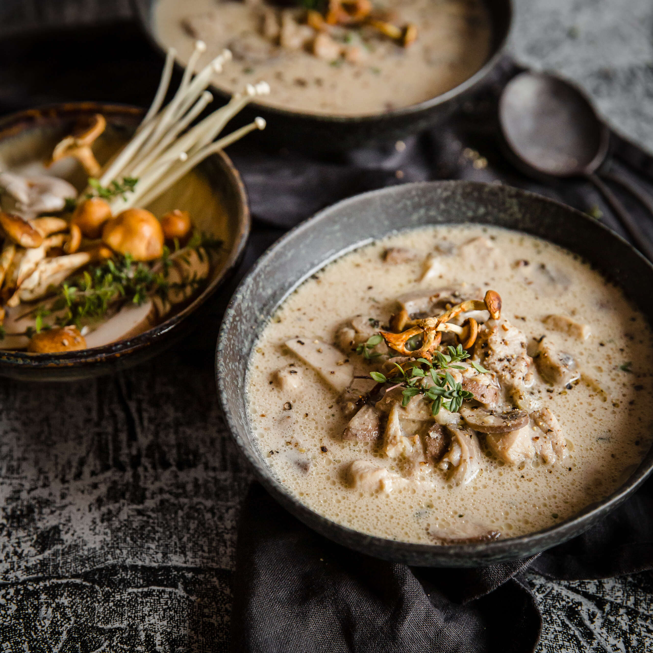 Creamy Chicken & Mushroom Soup recipe.