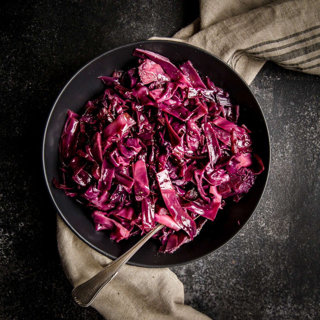 Easy Braised Red Cabbage recipe.