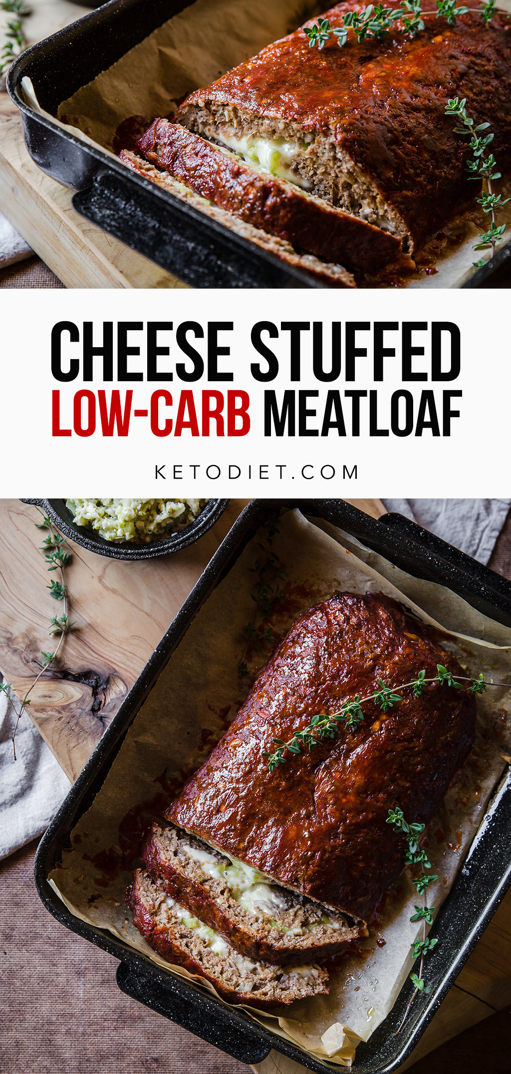 Cheese Stuffed Meatloaf Made Without Flour KetoDiet Real Food, Real Results