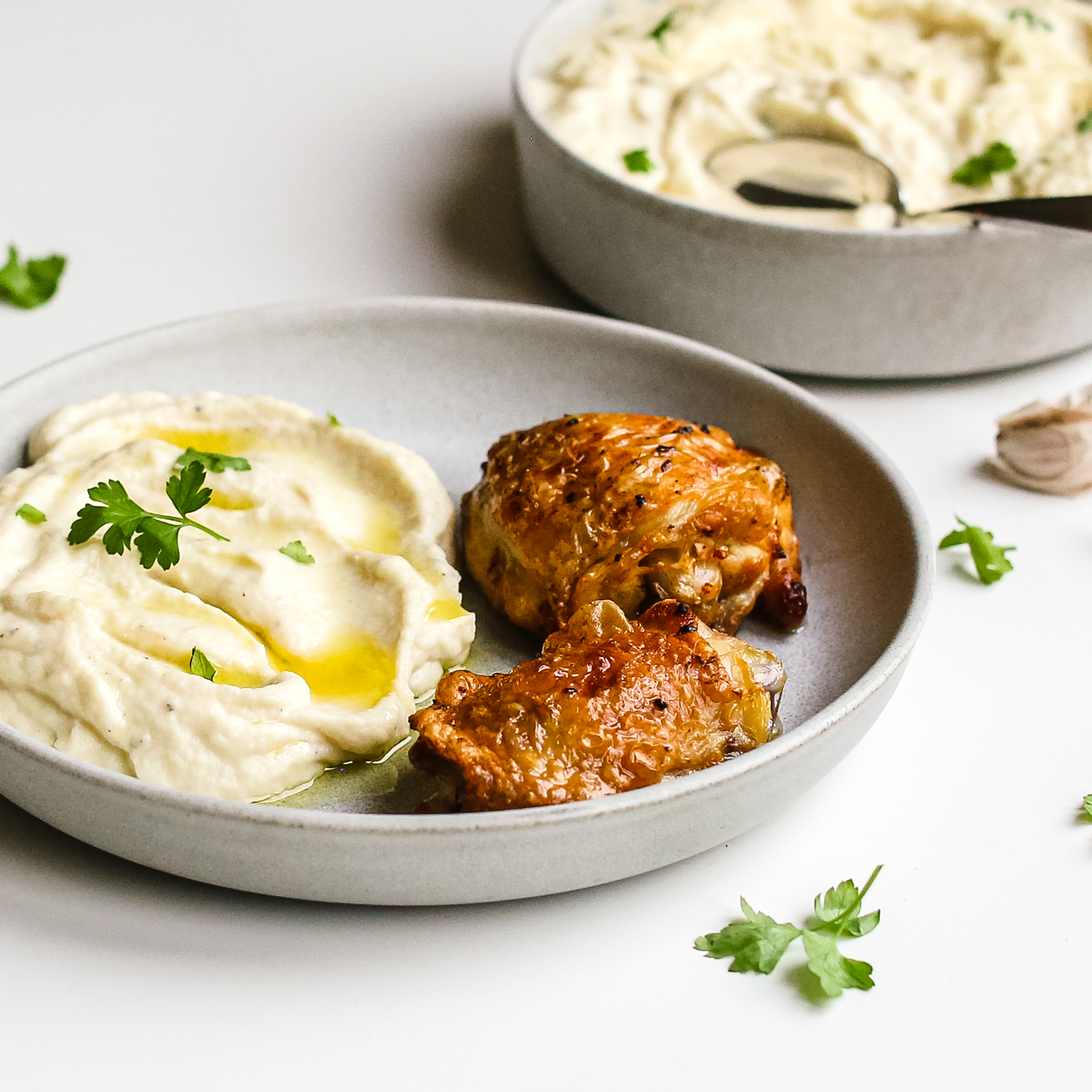Crispy Air Fryer Chicken with Garlic recipe.