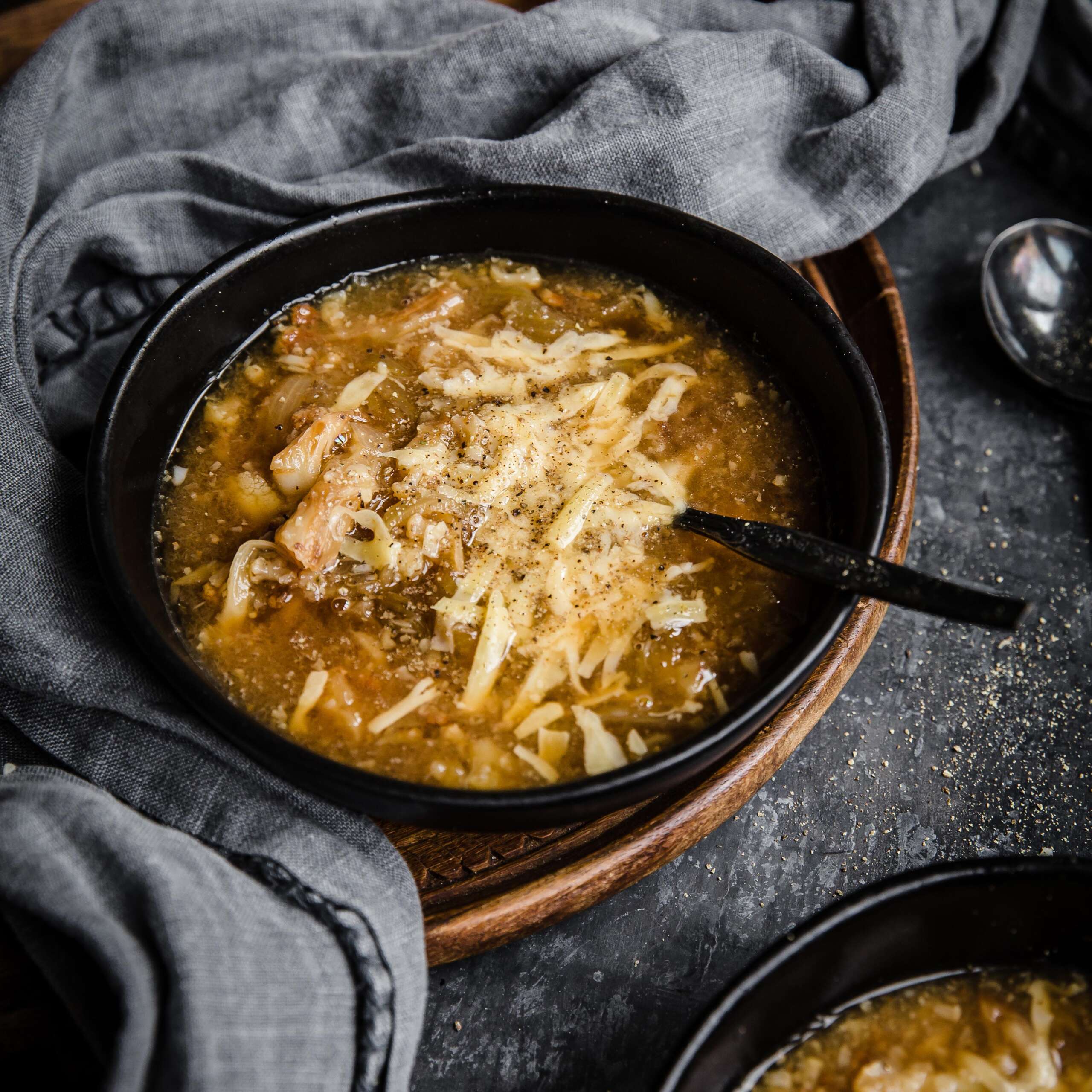 Easy French Onion Soup: A Low-Carb Version with Cauliflower recipe.