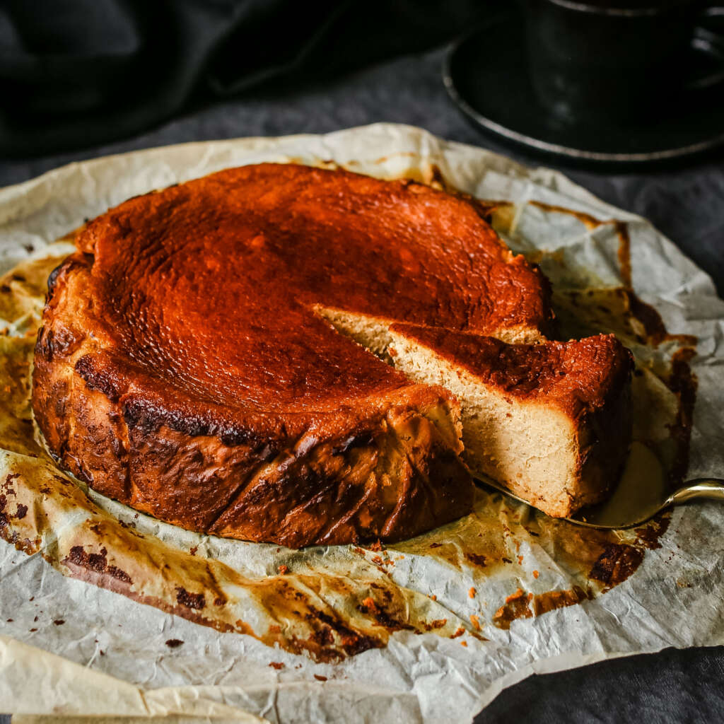 Low-Carb Pumpkin Basque Burnt Cheesecake recipe.