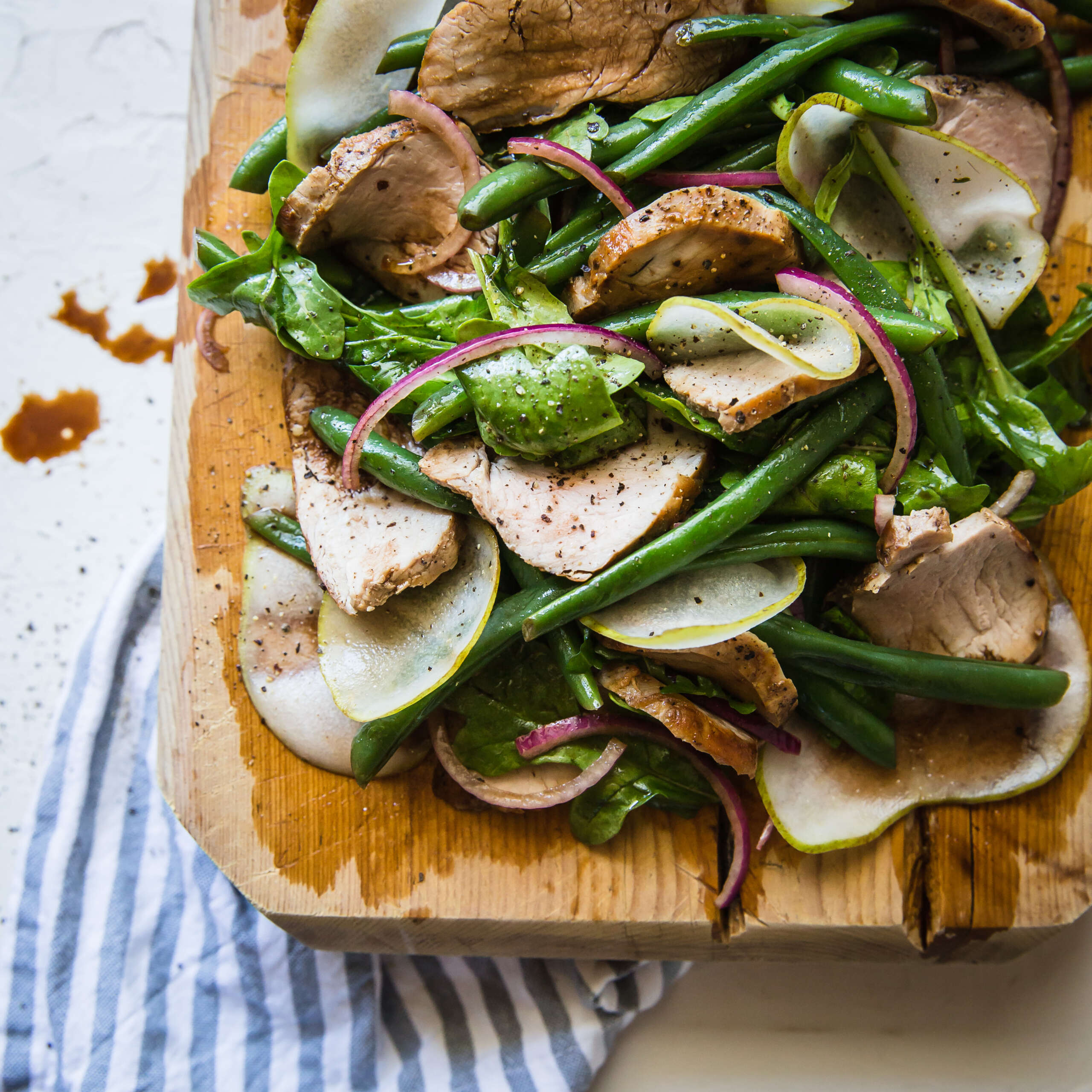 Winter Pork Salad with Pear and Green Beans recipe.