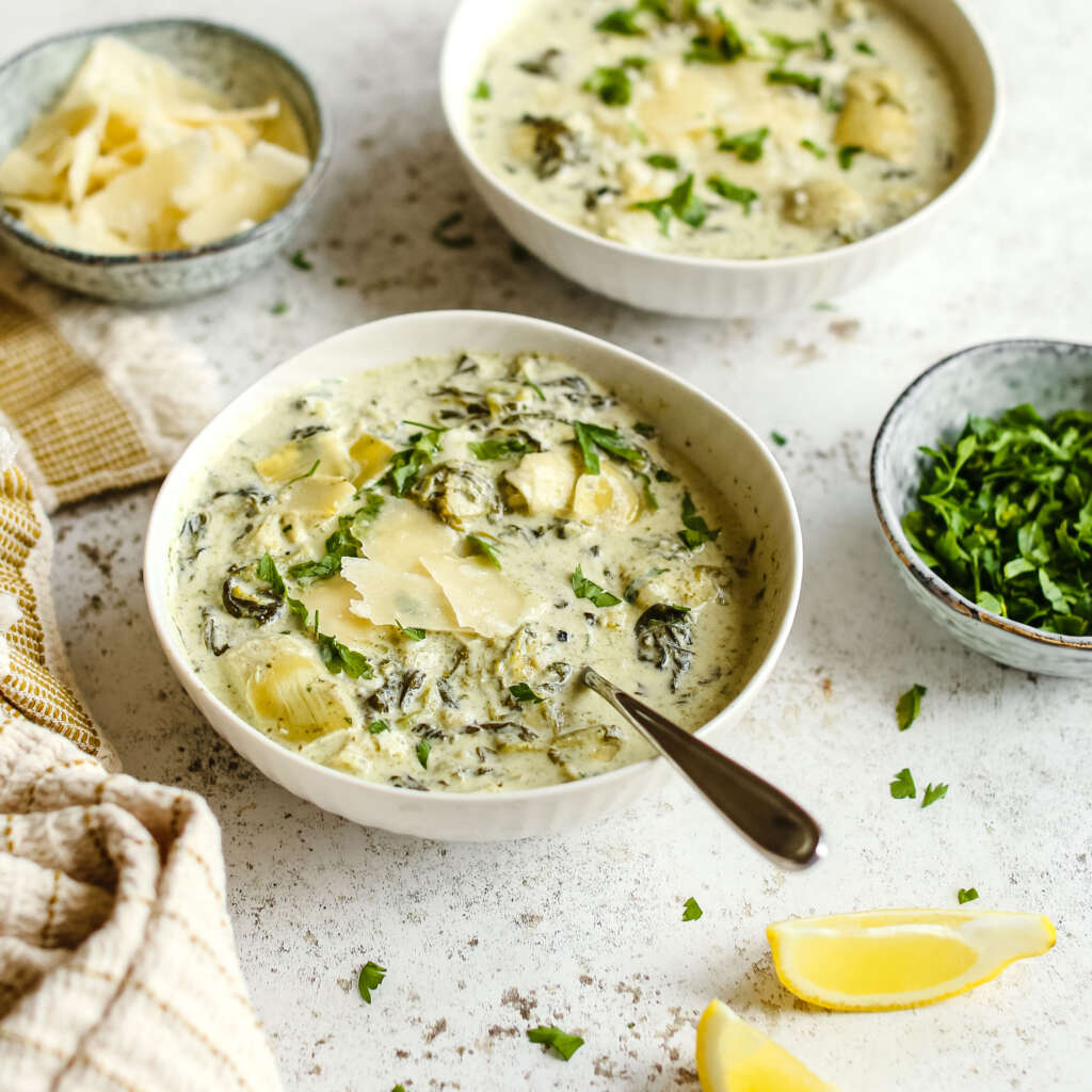 Easy Low-Carb Spinach and Artichoke Soup Recipe
