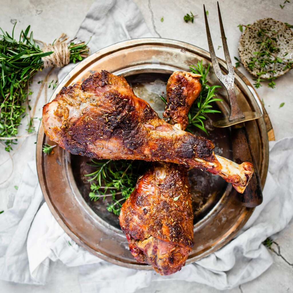 Herb & Mustard Turkey Legs recipe.