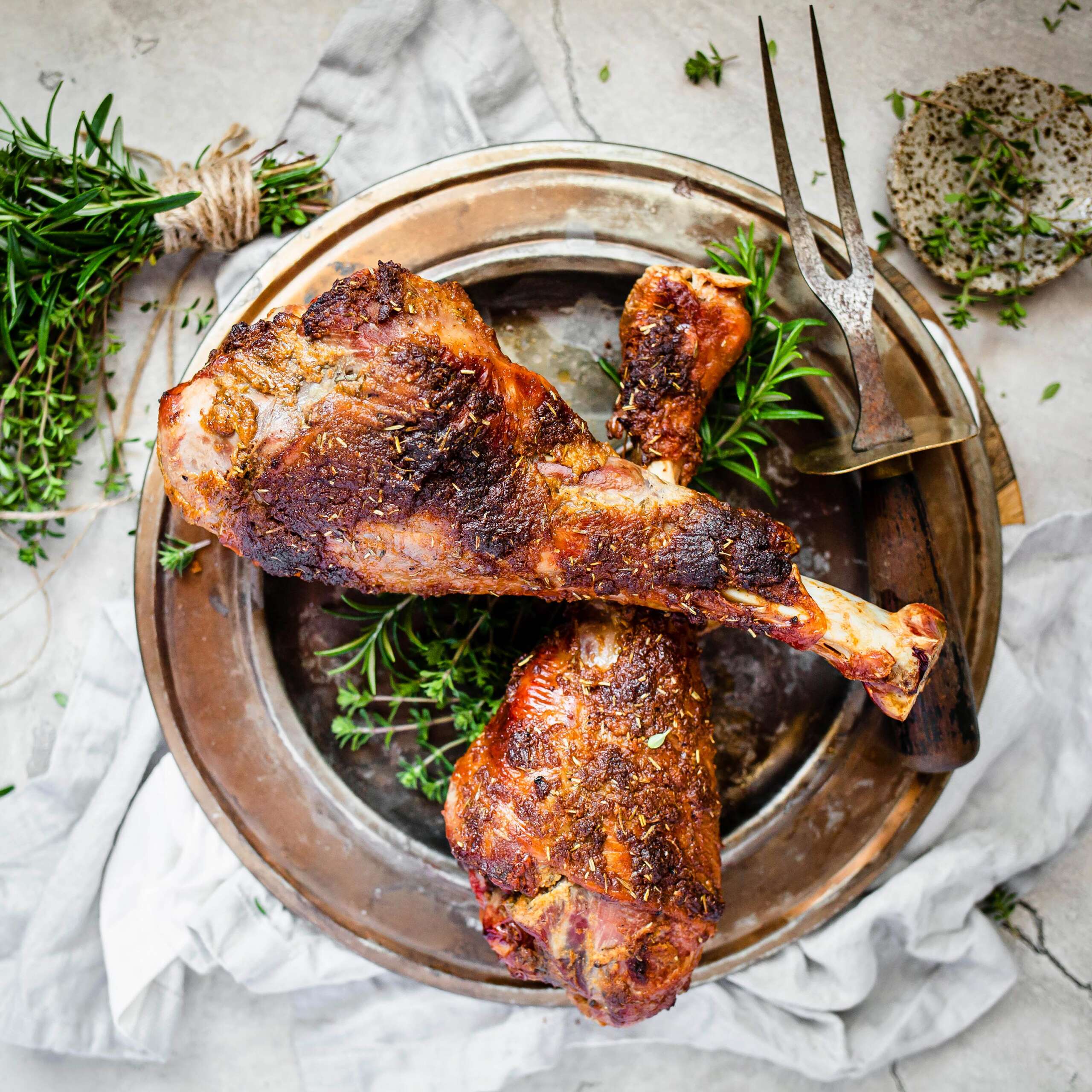 Herb & Mustard Turkey Legs recipe.